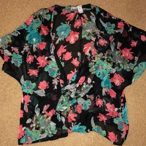 American Rag Floral Open Kimono